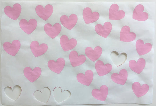 24 Pink Hearts, Cut Outs - Andrea Corson
