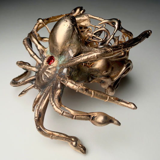 Garnet Spider Ring - Andrea Corson