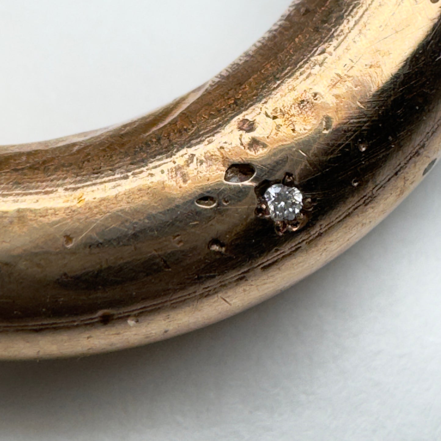 Bronze Diamond Ring Charm