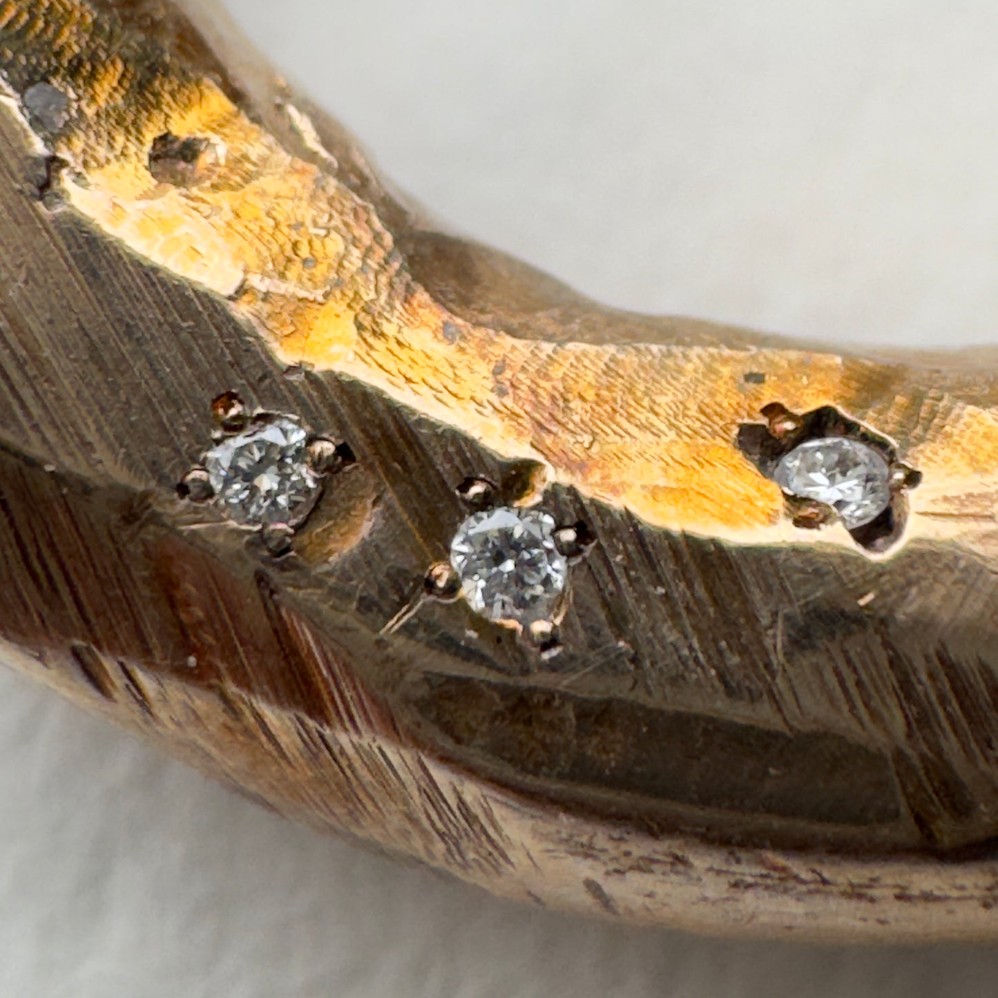 Bronze Diamond Ring Charm