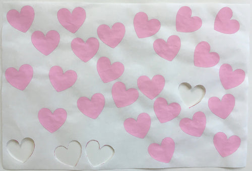 24 Pink Hearts, Cut Outs