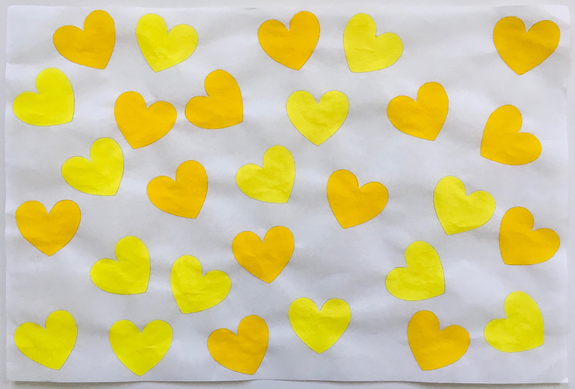 28 Hearts, Yellows - Andrea Corson