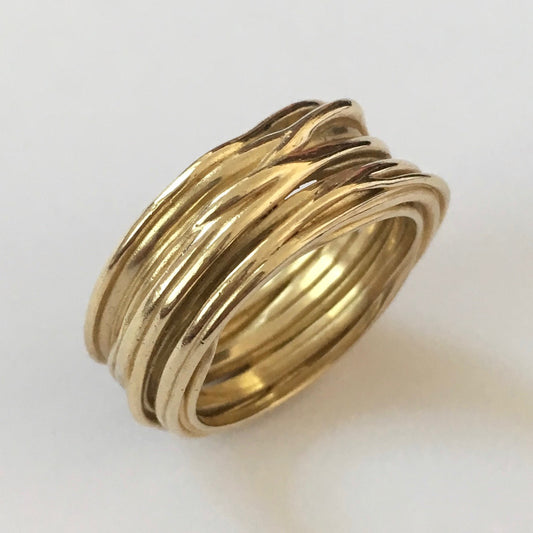 Surface Style Ring, Gold, Andrea Corson