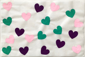 19 Hearts, Pink, Green, Purple