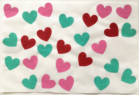 26 Hearts, Pink, Green and Rose