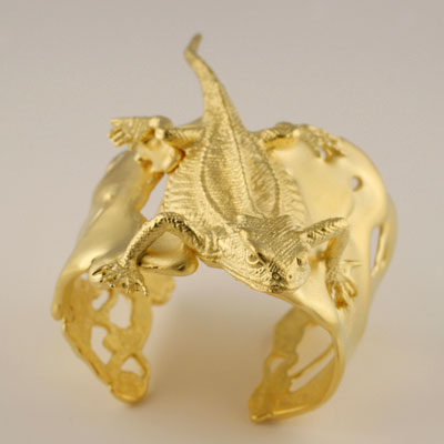 Lizard Cuff, Gold Vermeil, Andrea Corson