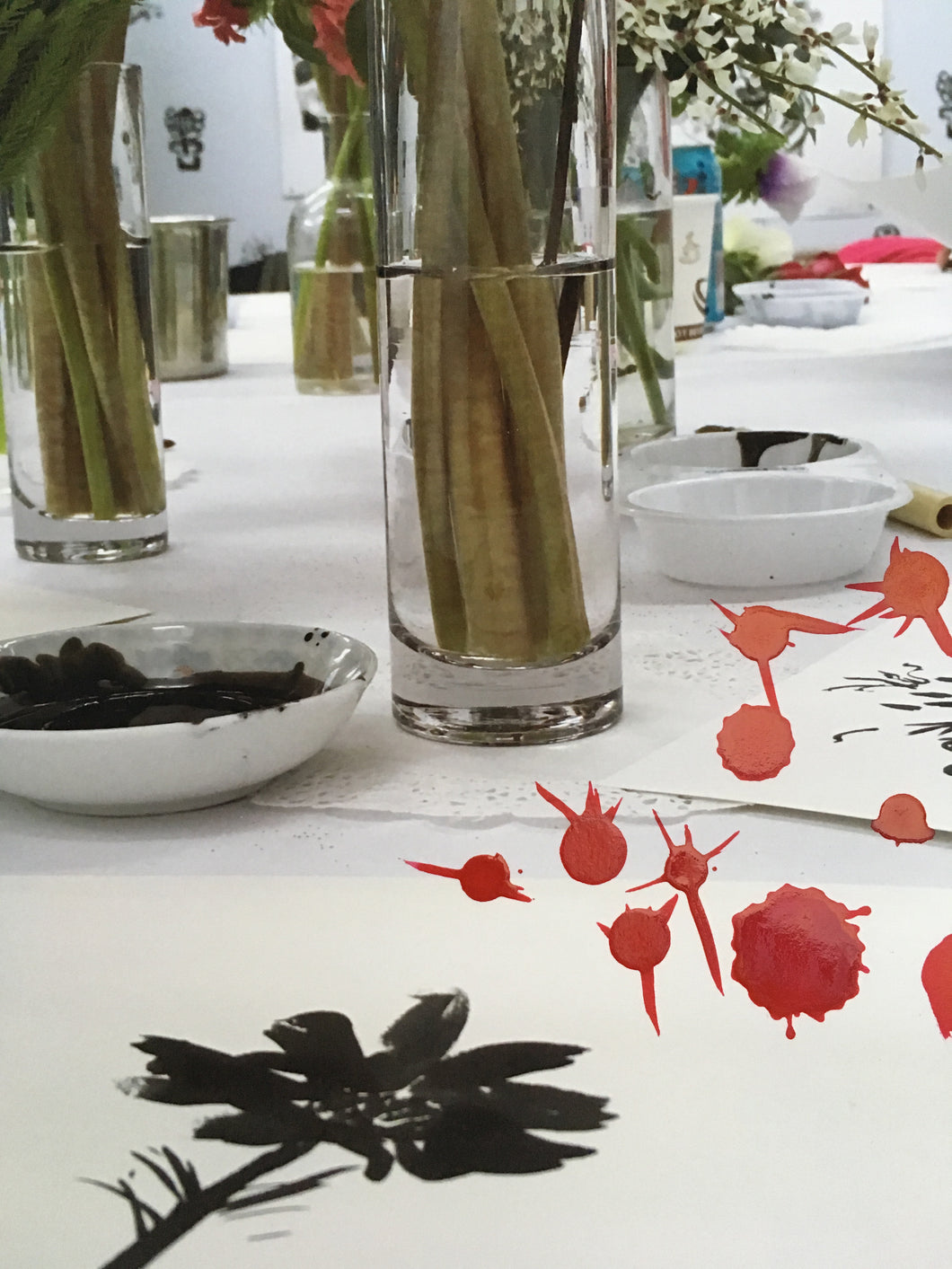 India Ink Flowers