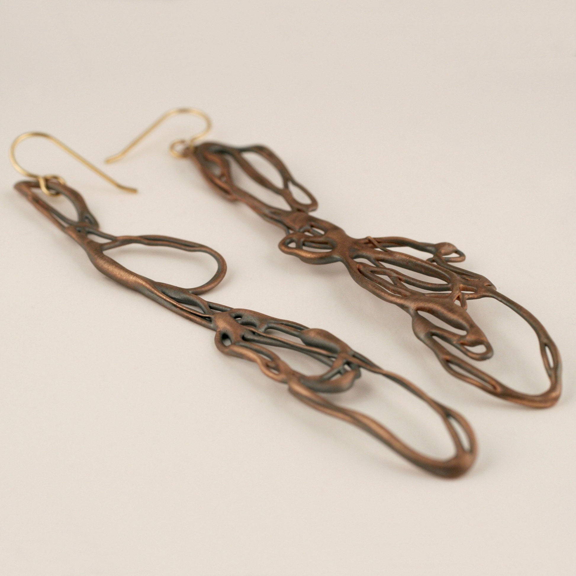 Oxidized Pinks Earrings - Andrea Corson